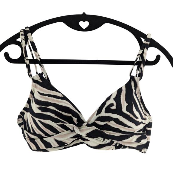 Ralph Lauren Swim Bikini Top Zebra Print Size 4 - Picture 2 of 11